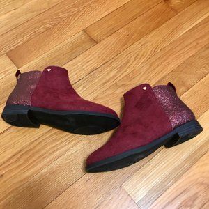 New Burgundy Ankle Boots - Girl Size 2